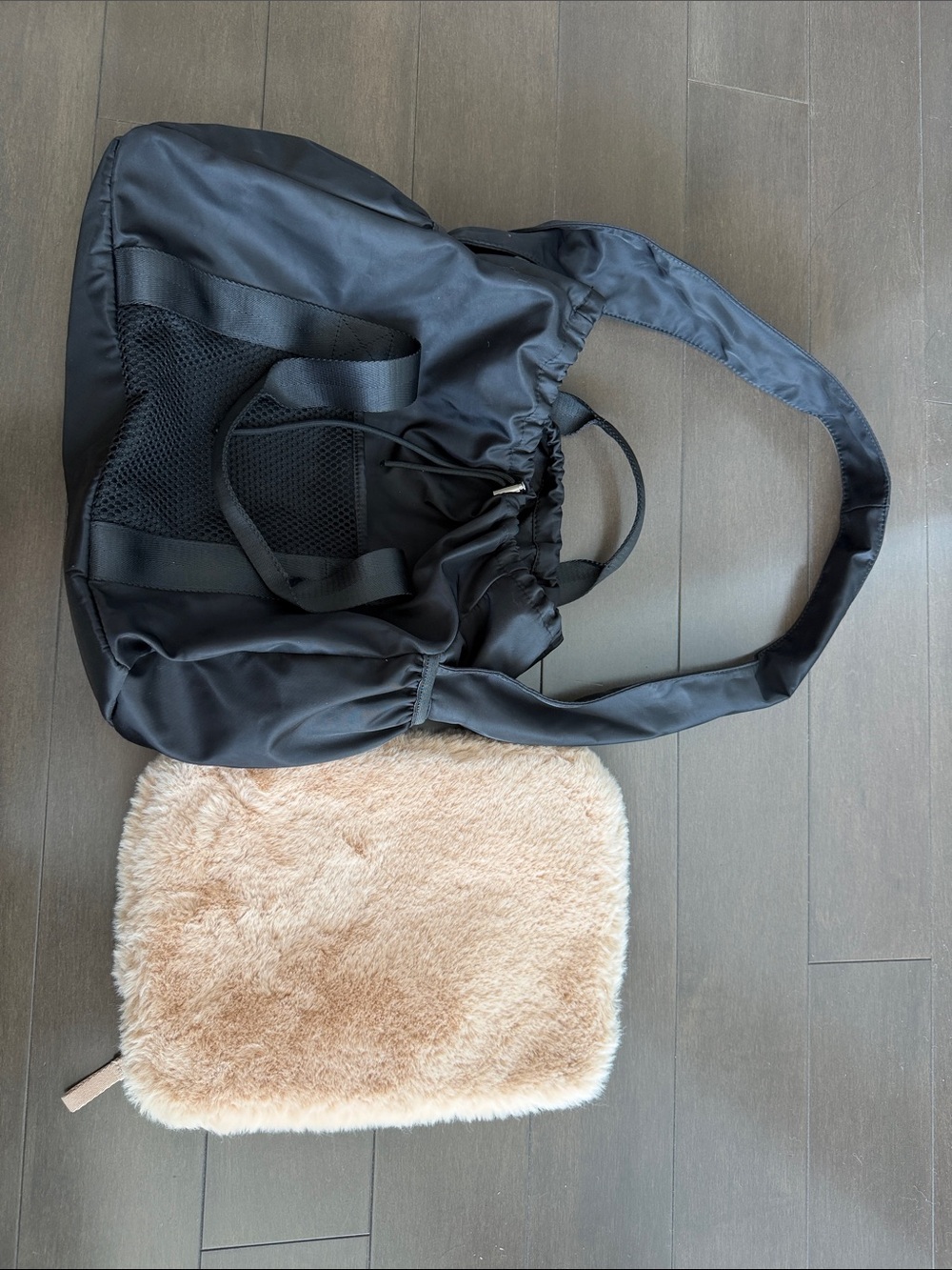 Oak and Fort Gym  Bag +  H&M Beige Faux-Fur laptop bundle